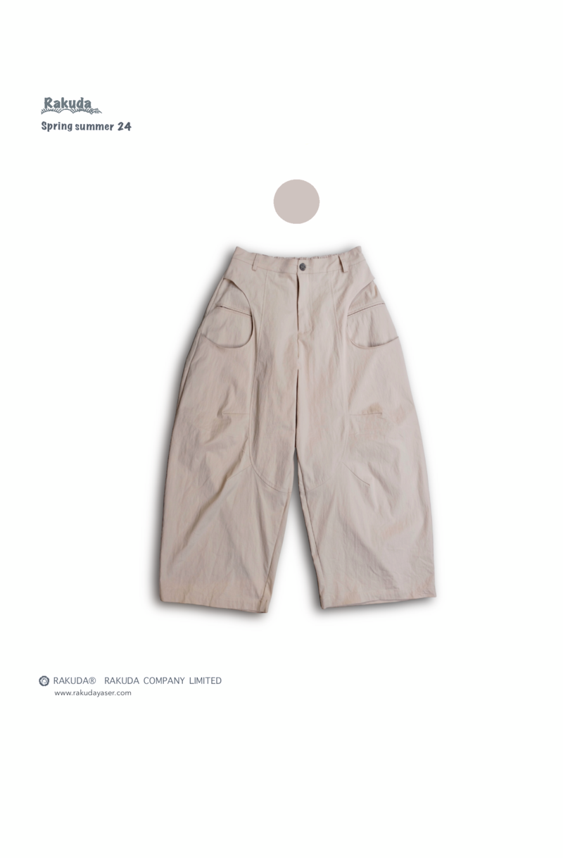 雙版型 Cauge Turnip Pants .米白